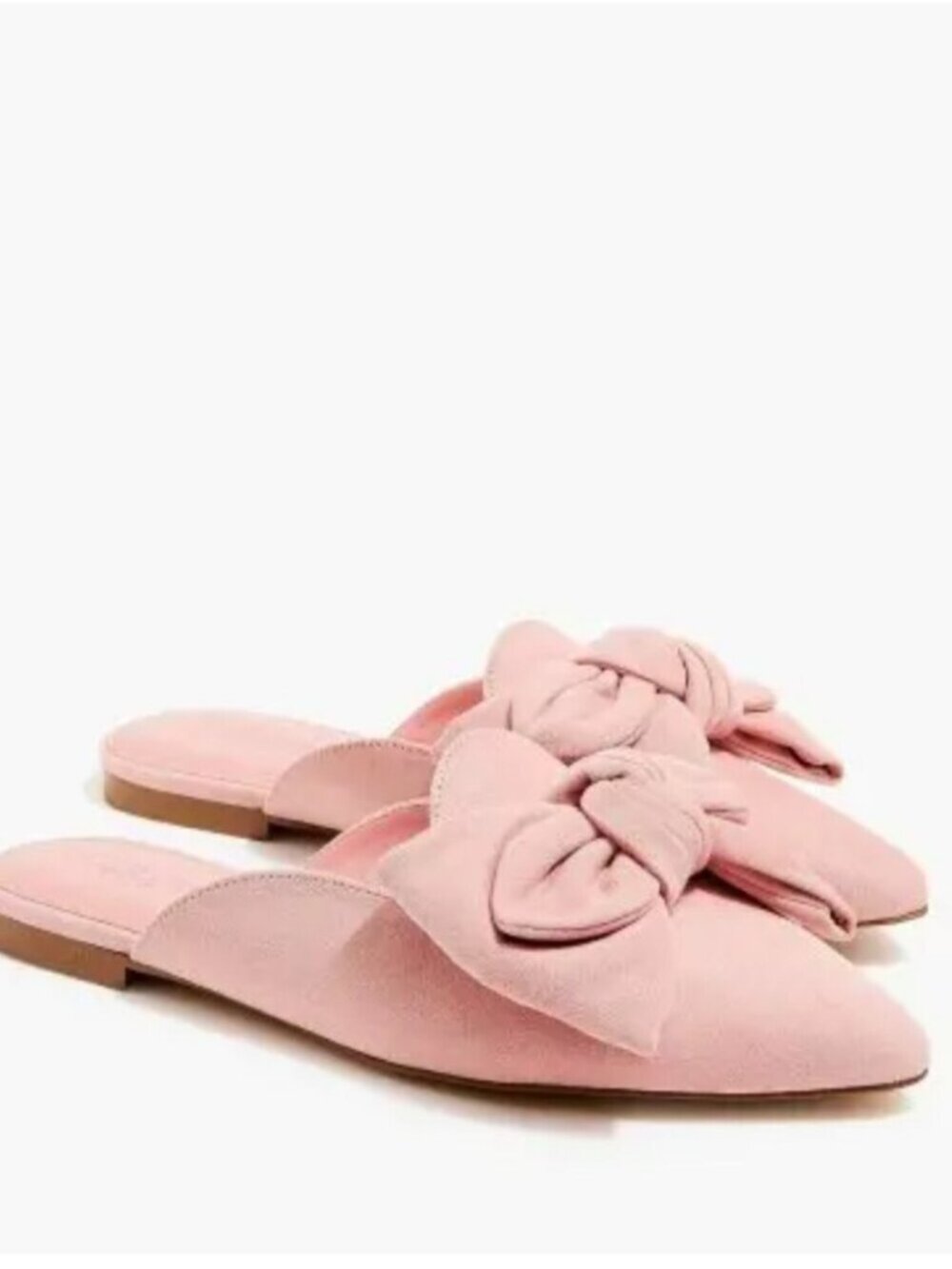 J.CREW | Bow Mules Pink Suede Sz 9